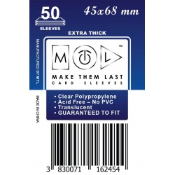 Card Sleeves MTL Thick 45x68mm Card Sleeves MTL Thick 45x68mm