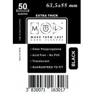 Card Sleeves MTL Black 63,5x88mm Card Sleeves MTL Black 63,5x88mm
