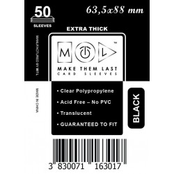 Card Sleeves MTL Black 63,5x88mm Card Sleeves MTL Black 63,5x88mm