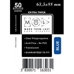 Card Sleeves MTL Blue 63,5x88mm Card Sleeves MTL Blue 63,5x88mm