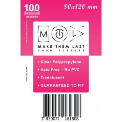 Card Sleeves MTL Soft 80x120mm Card Sleeves MTL Soft 80x120mm